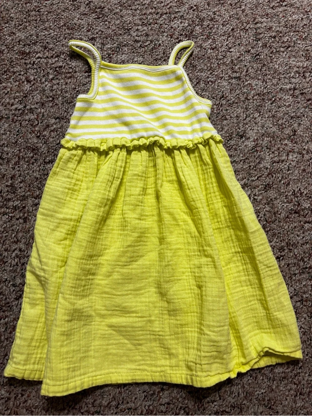 GAP lime green Striped Tank-Top Sundress